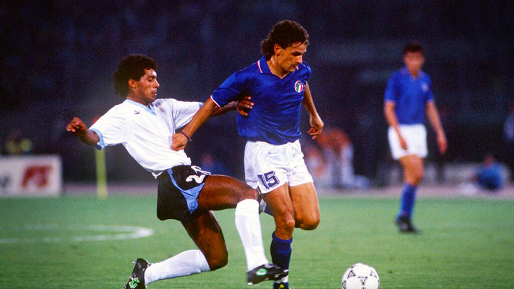 Роберто Баджо на чемпионате мира 1990