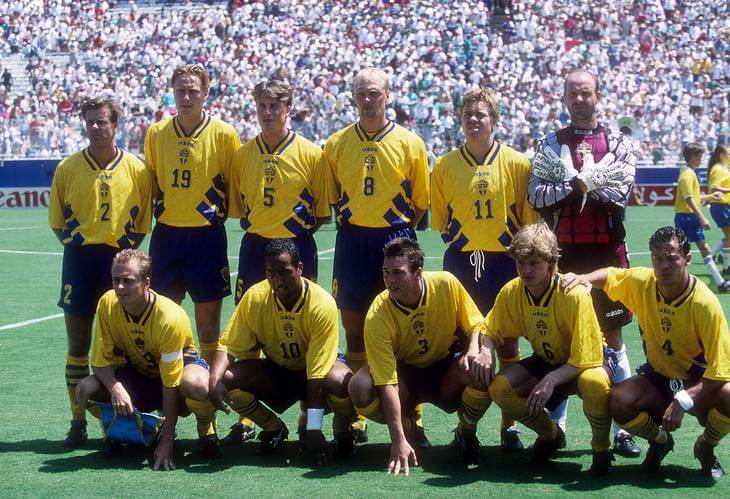 Сборная Швеции - призер чемпионата мира-1994