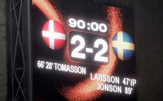 Швеция - Дания 2:2