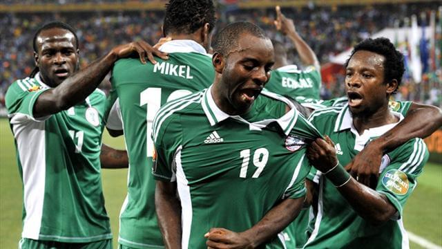 Празднование гола сборной Нигерии
