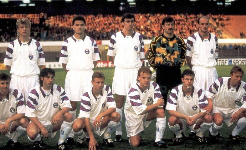 Сборная России перед отборочным матчем Евро-1996