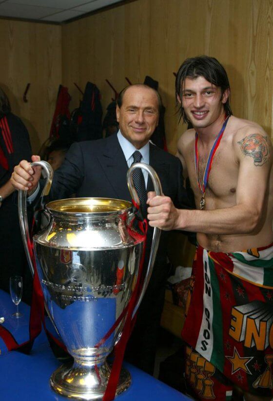Берлускони и Каладзе с Кубком чемпионов