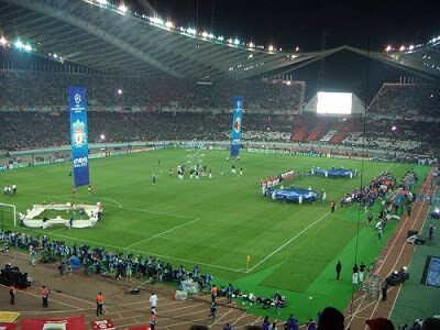 Стадион в Афинах перед матчем