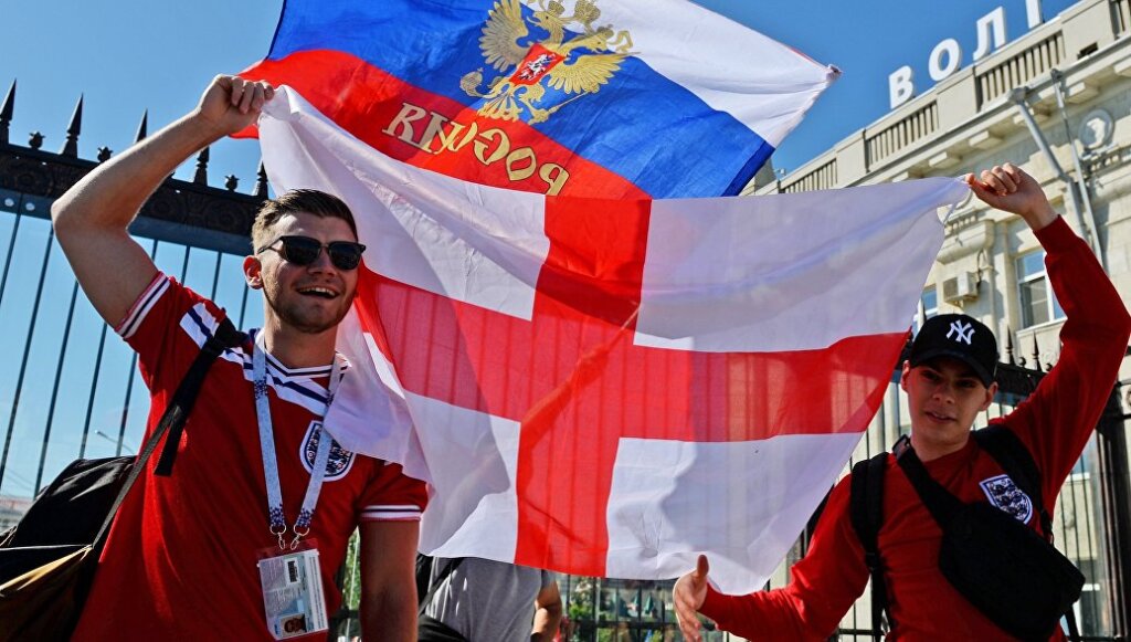 Болельщики сборной Англии в России