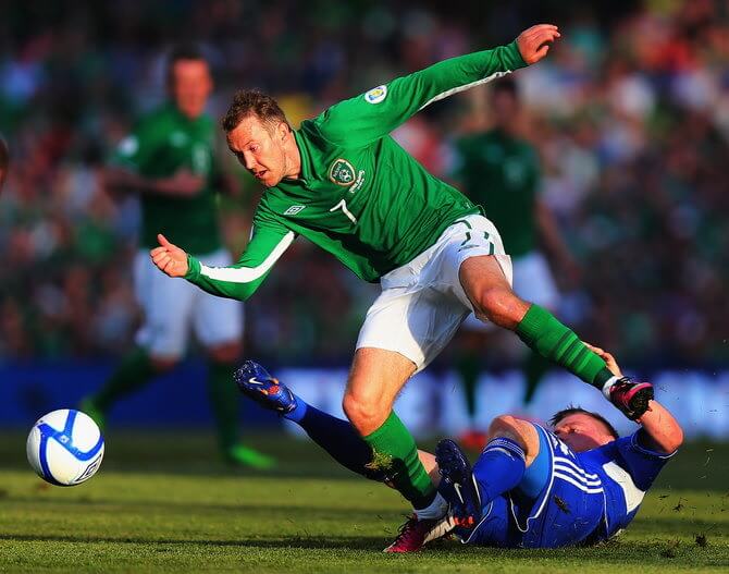 Футболист сборной Ирландии Эйден Макгиди